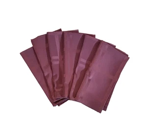 Jacquard Purple Eggplant Cloth Napkins 19"x19" Classic Solid Plaid Nice 6pc Set - Picture 1 of 7