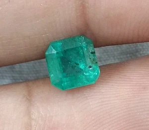 GSI Certificate 1.72ct Bluish Green Natural Emerald Loose Gemstone - Picture 1 of 6