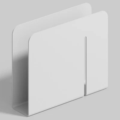 Servilletero para Mesa, Acero Blanco Mate, Porta Pañuelos Foto 1 de 4