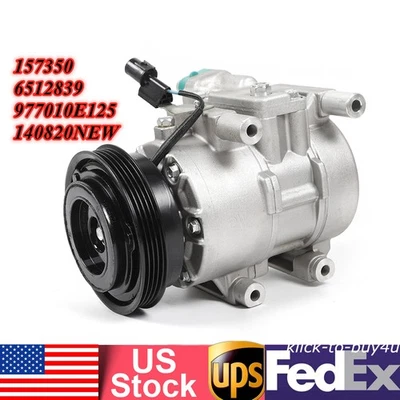 A/C Compressor +clutch For Kia Spectra Kia Spectra 2008 2009 2.0L OEM Heavy Duty - Image 1 of 4