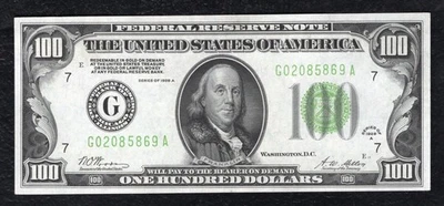 FR. 2151-G 1928-A $100 FRN FEDERAL RESERVE NOTE CHICAGO, IL GEM UNCIRCULATED - Image 1 of 2