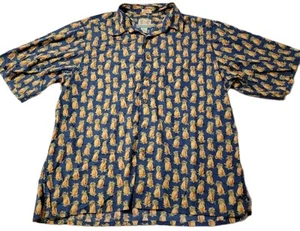 Vintage Reyn Spooner Shirt Men's XL Blue Pineapple Regency lawn Cotton Hawaiian - Picture 1 of 7