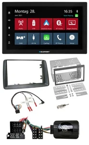 Blaupunkt Lenkrad Bluetooth DAB 2DIN USB Autoradio für Fiat Panda 2004-2007 grau - Bild 1 von 12