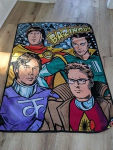 RARE PRINT ~ 2013 The Big Bang Theory ~ TV Show Cast Throw Blanket ~ 46X60 - Picture 1 of 8