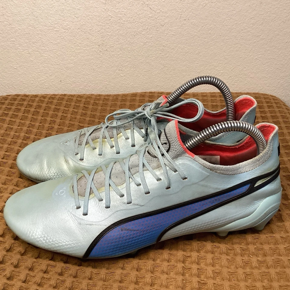 PUMA King Ultimate FG AG Men’s Sz 8 Pearl Blue Soccer Cleats Football Boots - Image 1 of 4