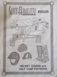 SuitAbility Equestrian Patterns - Helmet Covers & Half Chap Patterns #8526 - Picture 1 of 3