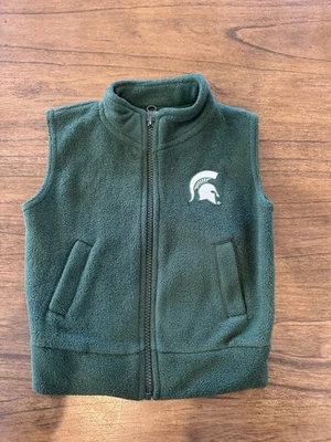Michigan State Spartans Fleece Vest 24 Months Green Toddler Jacket - Image 1 of 3