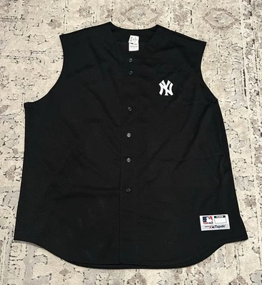 Majestic Authentic NY New York Yankees Black Sleeveless Jersey Men’s Sz: 3XL - Image 1 of 4