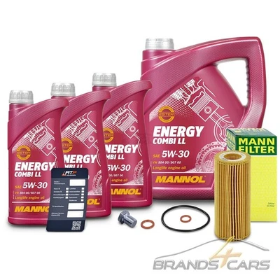 MANN ÖLFILTER + 8l 5W-30 FÜR BMW 3-ER E46 E90 5-ER E60 7-ER E65 X3 X5 3.0-d M57 - Bild 1 von 4