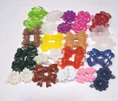 Pinzas de pelo de plástico años 80 90 multicolor golosinas 36 piezas moda moderna de colección Foto 1 de 4