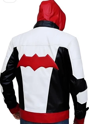 Batman Arkham рыцарь игры красный капюшон кожаная куртка без жилета XL - Изображение 1 из 4