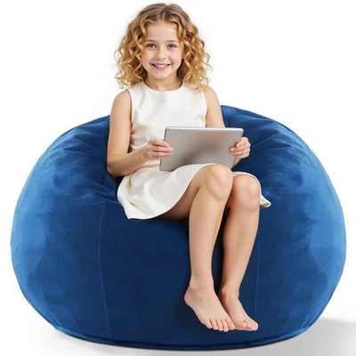 Кресло-мешок 2 фута, небольшие стулья-мешки 2 фута с наполнителем, каплевидные... - Изображение 1 из 4