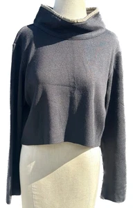 Annette Gortz Black Cropped L/S 100% Merino Wool Top - Not Sized - Picture 1 of 8