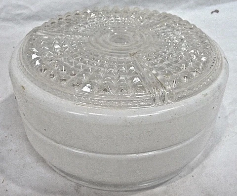 Antique Mid-Century Modern Ceiling Light Globe - C. 1955 Architectural Salvage Cover