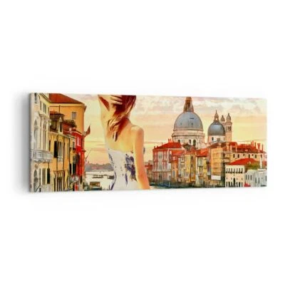 Wandbilder 140x50cm Leinwandbild Venedig Brücke Wasser Groß XXL Bilder Wanddeko - Bild 1 von 4