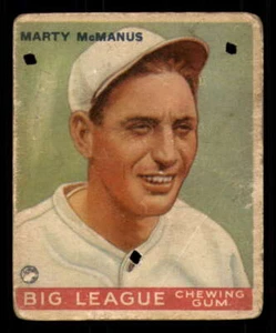 1933 Goudey #48 Marty McManus holes RC Rookie Red Sox ID: 144583 - Picture 1 of 2