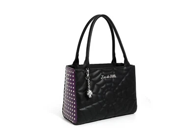 Bolso de Mano Lux de Ville Mediano Araña en Negro y Púrpura Brillante Foto 1 de 4
