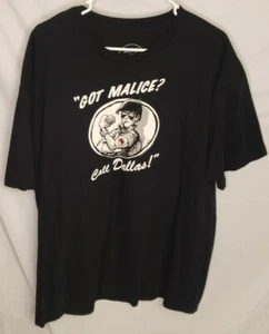 Camiseta Berkley Breathed Talla 2XL Negra "Got Malice, Call Dallas" - Imagen 1 de 5