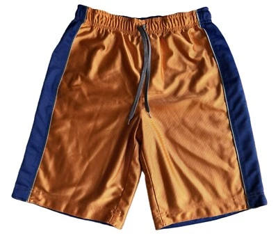 RARE VTG LANDS’ END Reversible Basketball Orange Blue Short Dazzle Shiny Silky L - Image 1 of 4