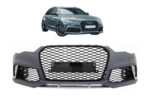 Paraurti Anteriore per Audi A6 C7 4G Facelift 2015-2018 RS6 Look Con Griglia SRA - Zdjęcie 1 z 11