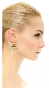 Adia Kibur 'Skyler' Drop Earrings Mixed Stones French Hook - Picture 1 of 8