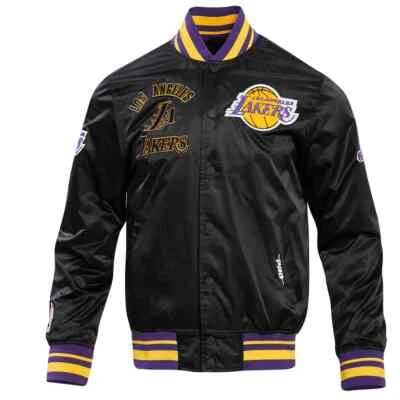 Pro Standard - NBA Los Angeles Lakers Retro Classic Men's Rib Satin Jacket - Image 1 of 4