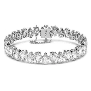 Swarovski Matrix Bracelet Pear Cut, White, Rhodium Plated 5598350 - Picture 1 of 4