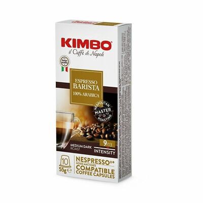 120 Capsule Caffe' Compatibili Nespresso Kimbo 100% Arabica Espresso Barista • 25.82€