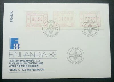 [SJ] Finland FINLANDIA 88 1986 ATM (Frama Label stamp FDC) - Image 1 of 4