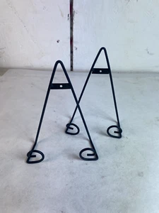 Lots of 2 Powder Coated Black Heavy Duty Metal Coaster Holder Stand - Bild 1 von 3