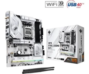 ASRock X870 STEEL LEGEND WIFI Socket AM5/ AMD X870/ DDR5/ SATA3/ USB 4/ M.2/ ATX - Picture 1 of 7