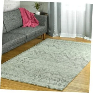 2' x 3' Wool Area Rug in Silver, Hand-Tufted Palladian Collection 2'x3' - Picture 1 of 7