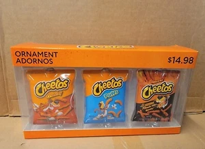 Set Of 3 Ornaments Cheetos New In Box - Picture 1 of 2