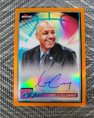 Topps Finest Basketball 2021 Dell Curry naranja automático 19/25 #FA-DCR Foto 1 de 2