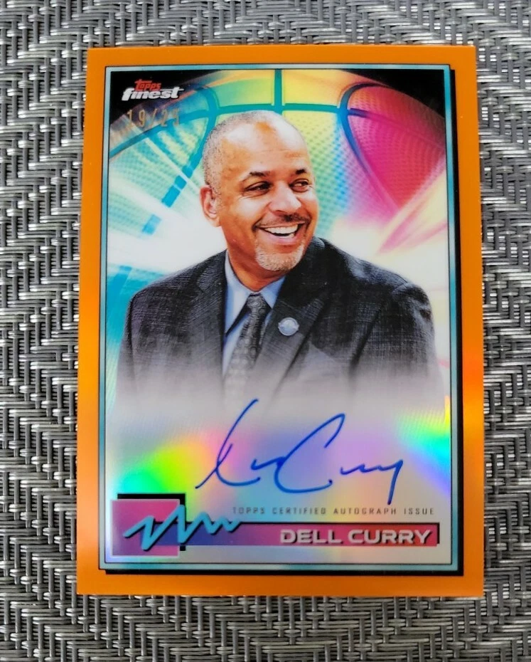 2021 Topps Finest Basketball DELL CURRY Orange Auto 19/25 #FA-DCR - Image 1 of 2