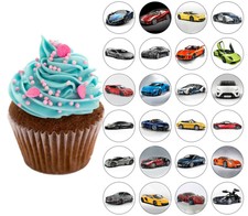 AUTO SPORT-carrello immangiabile Muffin Torte AUFLEGER immagine a torta festa decorazione cupcake NUOVO