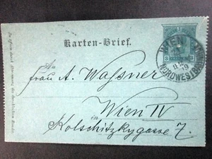 Austria ~ Postal Stationery Card 1899 ! - Picture 1 of 4