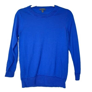 HALOGEN Blue Pullover Cashmere Sweater - Women's Petite Sz MP - Picture 1 of 8