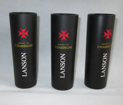 3 Stück Lanson  Champagner Glas Champagnerglas Matt  Gebraucht echt Glas - Bild 1 von 2