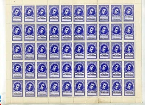 Vintage Poster Stamp Label TARAS SHEVCHENKO blue 4c full sheet fundraising - Picture 1 of 1