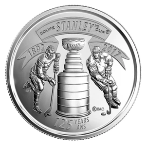 BU 125 yr Anniv Stanley Cup Quarter 2017 Coin Canada Twenty-five 25 cent Elizabt - Picture 1 of 2