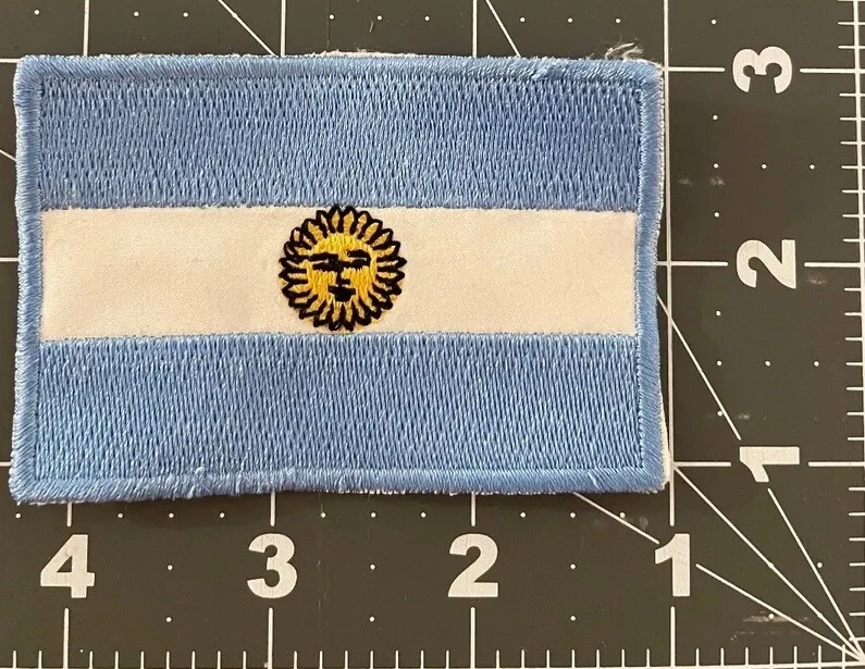 Argentina flag patch - embroidered iron-on - travel NEW - LIONEL MESSI - Image 1 of 1