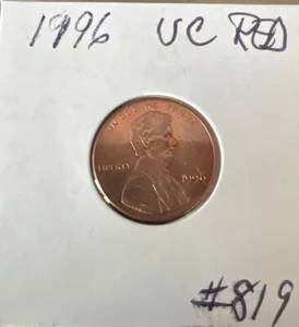 1996-P Lincoln Memorial Cent - ROTER EDELSTEIN BU UNZIRKULIERT - Kostenloser Versand - Bild 1 von 4
