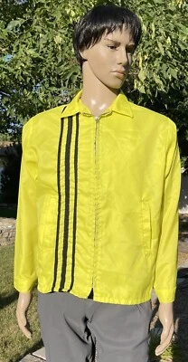 Chaqueta cortavientos café racer años 60 de colección viento nailon mecánico carreras rayas para hombre M Foto 1 de 4