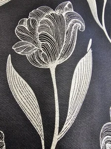Polster Möbel Jacquard Fab Top Qualität Designer Stoff Farbe Schwarz Creme - Bild 1 von 7