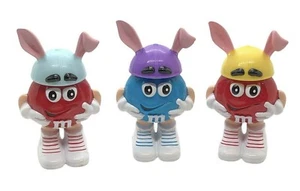 Lote de 3 M&M's MM Minis Conejo de Pascua Sombrero Candy Holder Plástico Marte - Imagen 1 de 7