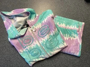 Bebe Girls Sweatshirt & Sweatpants - Pink & Teal - Size L (14/16) - Picture 1 of 6