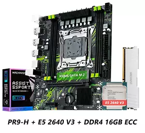 Kit de juego de placa base para PR9-H X99 LGA2011-3 CPU DDR4 16 GB ECC combo de memoria NVME - Imagen 1 de 15