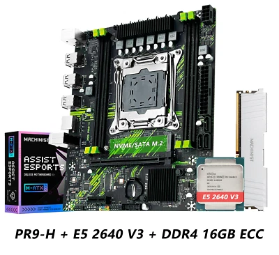 For PR9-H X99 Motherboard Set Kit LGA2011-3 CPU DDR4 16GB ECC Memory Combo NVME - Image 1 of 4