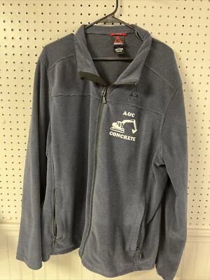 Gerry Mens XXL Golf Jacket Coat Waffle Ribbed Knit Fleece Lined Blue Zip Up - Image 1 of 4